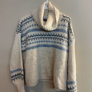 MADEWELL TURTLENECK LIGHT AZTEC SWEATER